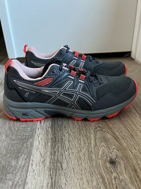 ASICS Gel-Venture 8 Women’s Trail Shoes - Black with Coral and Light Pink